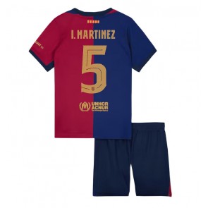 Barcelona Inigo Martinez #5 Dětské Domácí dres komplet 2024-25 Krátký Rukáv (+ trenýrky)